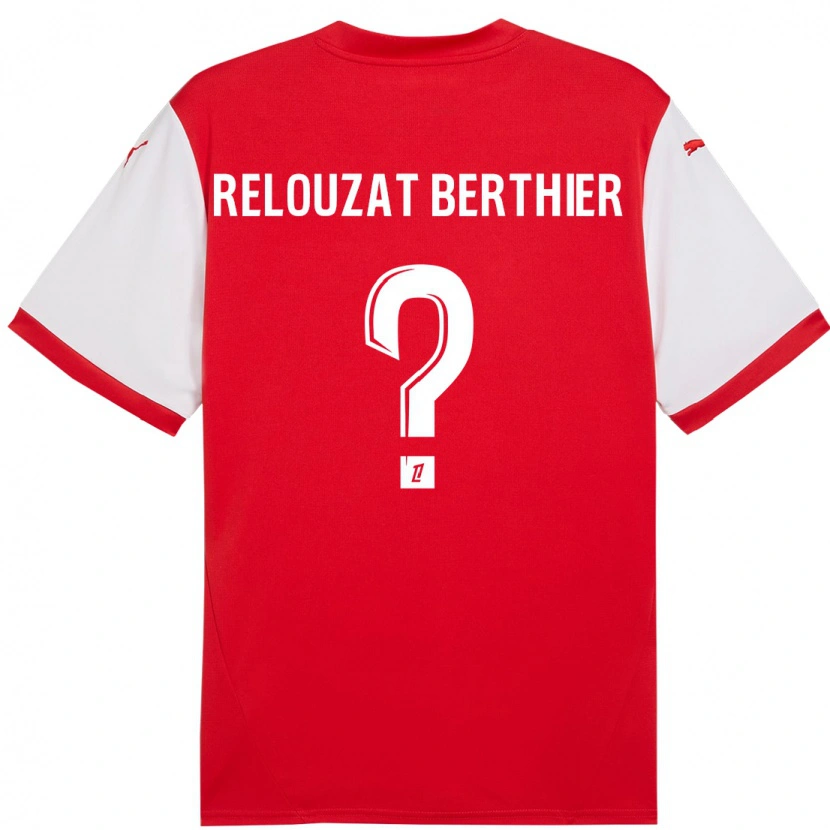 DanxenメンズMaxime Relouzat Berthier#0赤 白ホームシャツ2024/25ジャージーユニフォーム