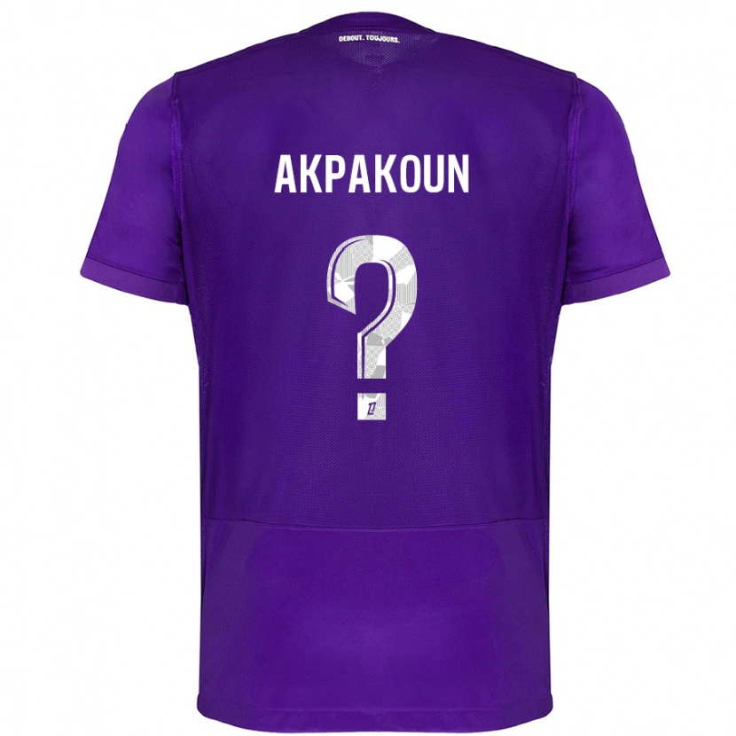 DanxenメンズNoé Akpakoun#0紫 白ホームシャツ2024/25ジャージーユニフォーム