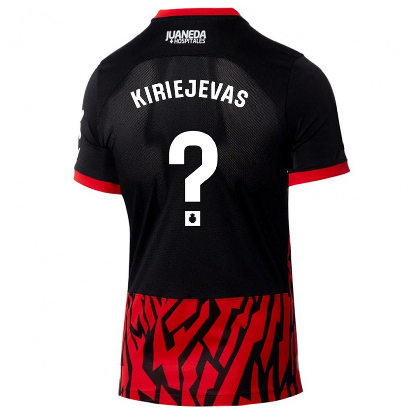 DanxenメンズRimvydas Kiriejevas#0黒 赤ホームシャツ2024/25ジャージーユニフォーム