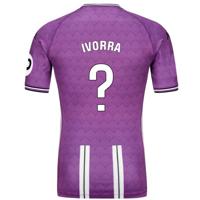 DanxenメンズIker Ivorra#0紫 白ホームシャツ2024/25ジャージーユニフォーム