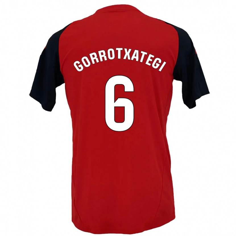 DanxenメンズJon Gorrotxategi#6赤黒ホームシャツ2024/25ジャージーユニフォーム