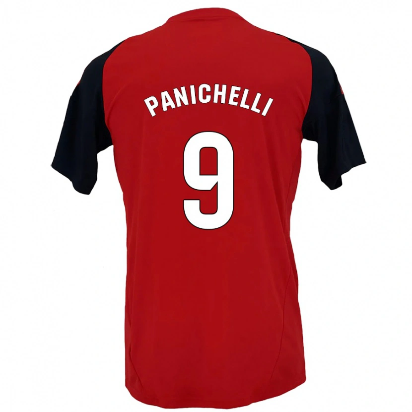 DanxenメンズJoaquín Panichelli#9赤黒ホームシャツ2024/25ジャージーユニフォーム