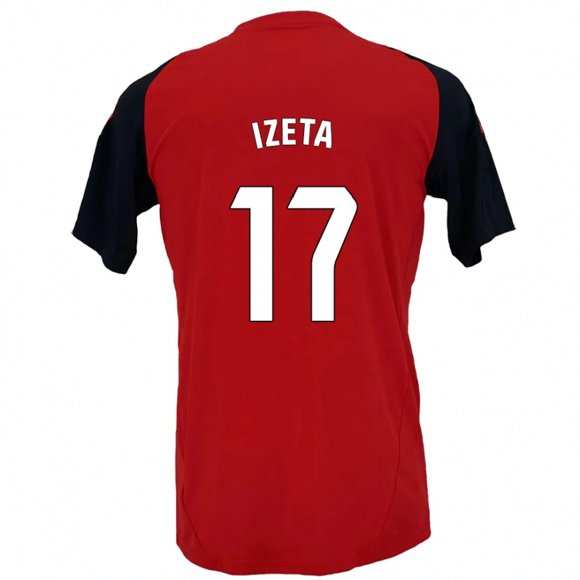 DanxenメンズUrko Izeta#17赤黒ホームシャツ2024/25ジャージーユニフォーム