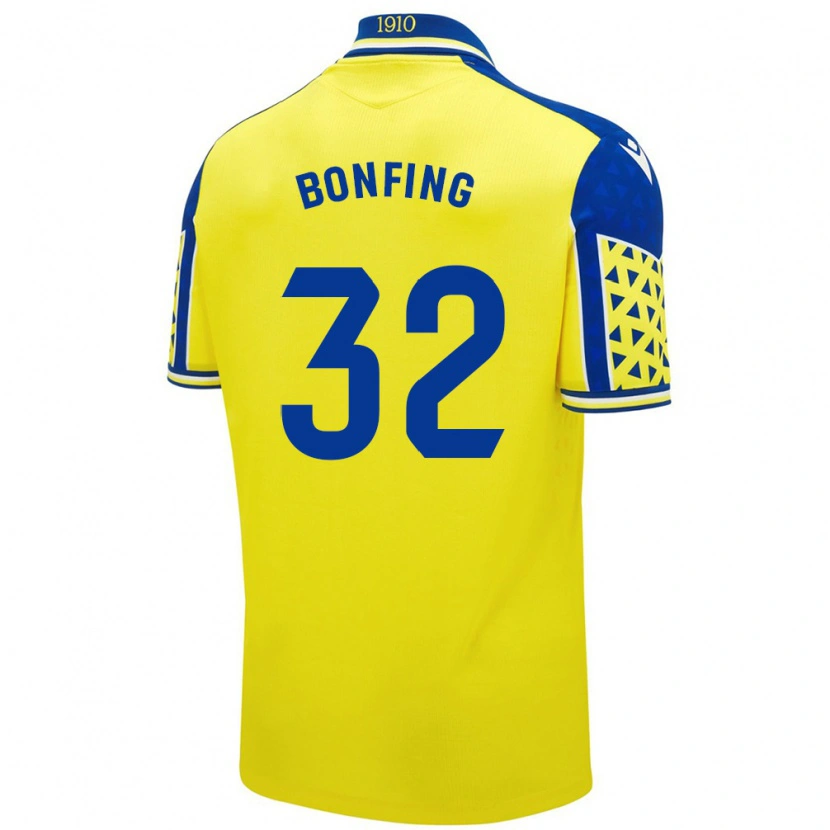 DanxenメンズBoubacar Bonfing#32黄 青ホームシャツ2024/25ジャージーユニフォーム