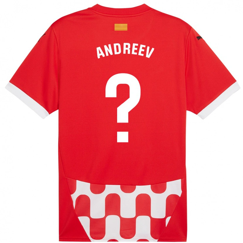 DanxenメンズAleksandar Andreev#0赤 白ホームシャツ2024/25ジャージーユニフォーム