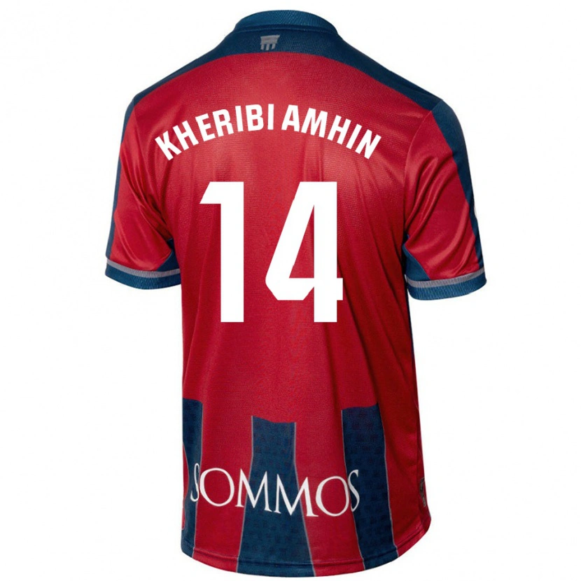 DanxenメンズNabil Kheribi Amhin#14赤 青ホームシャツ2024/25ジャージーユニフォーム