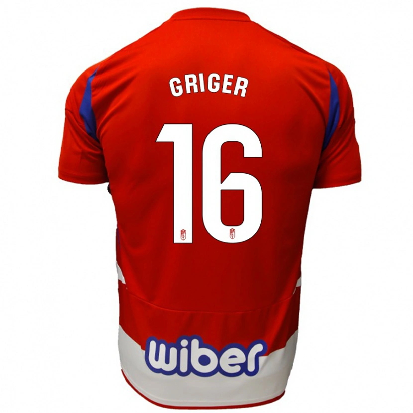 DanxenメンズAdam Griger#16赤 白 青ホームシャツ2024/25ジャージーユニフォーム