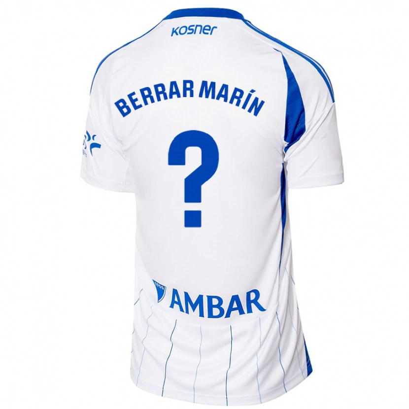DanxenメンズSergio Berrar Marín#0赤 白ホームシャツ2024/25ジャージーユニフォーム