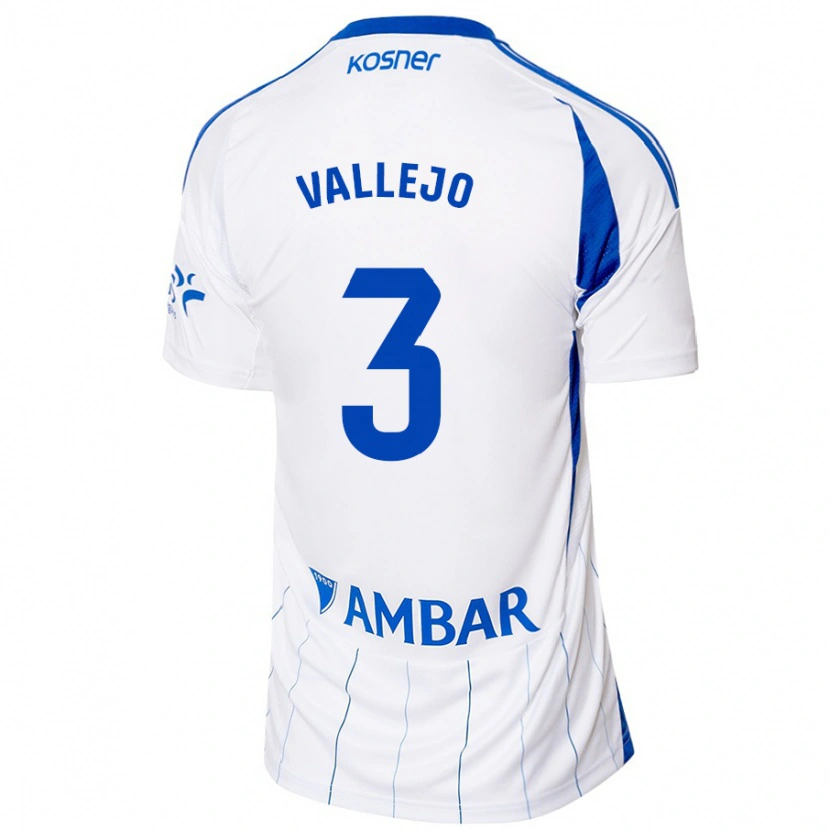 DanxenメンズJaime Vallejo#3赤 白ホームシャツ2024/25ジャージーユニフォーム