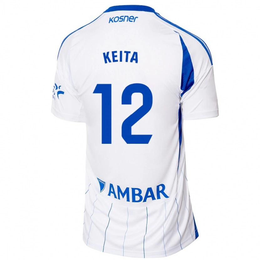 DanxenメンズLassine Keita#12赤 白ホームシャツ2024/25ジャージーユニフォーム