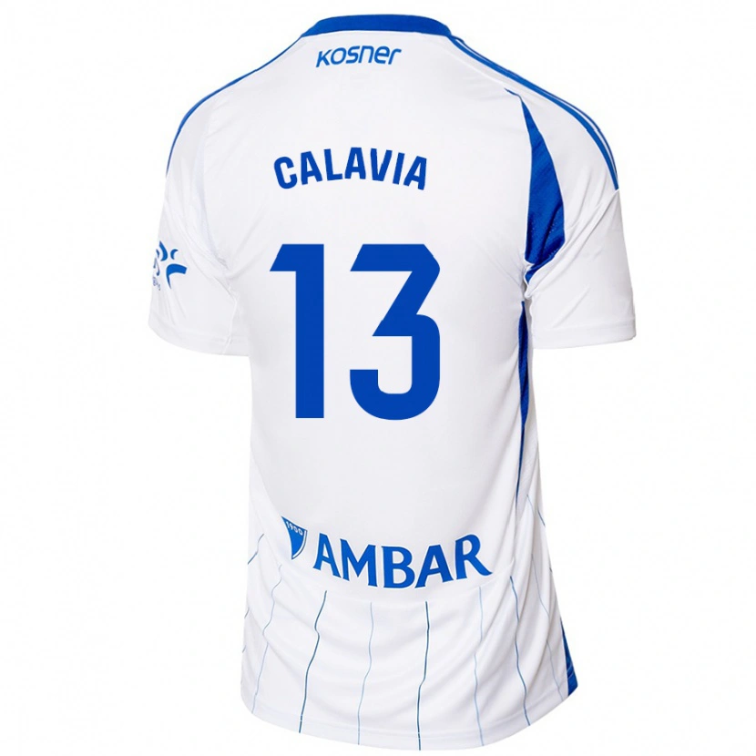 DanxenメンズCarlos Calavia#13赤 白ホームシャツ2024/25ジャージーユニフォーム