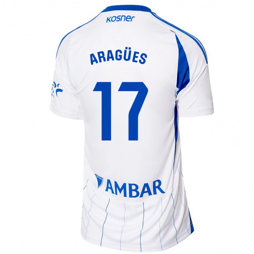 DanxenメンズChema Aragües#17赤 白ホームシャツ2024/25ジャージーユニフォーム