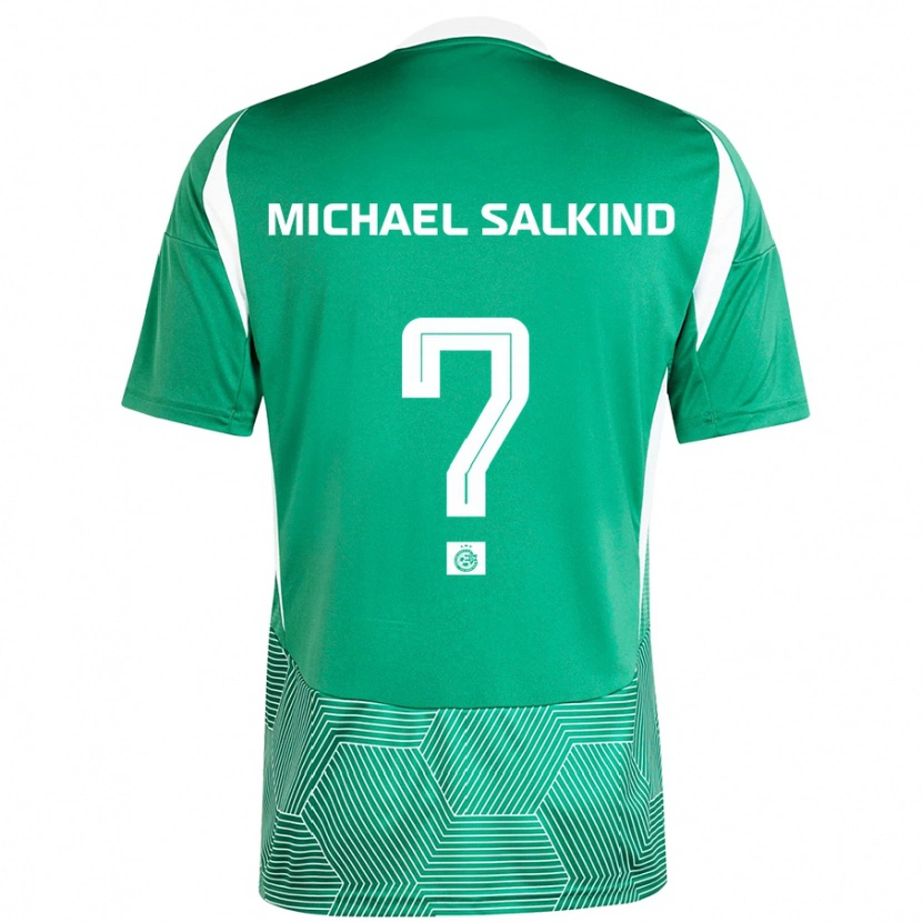 DanxenメンズLiav Michael Salkind#0緑 白ホームシャツ2024/25ジャージーユニフォーム