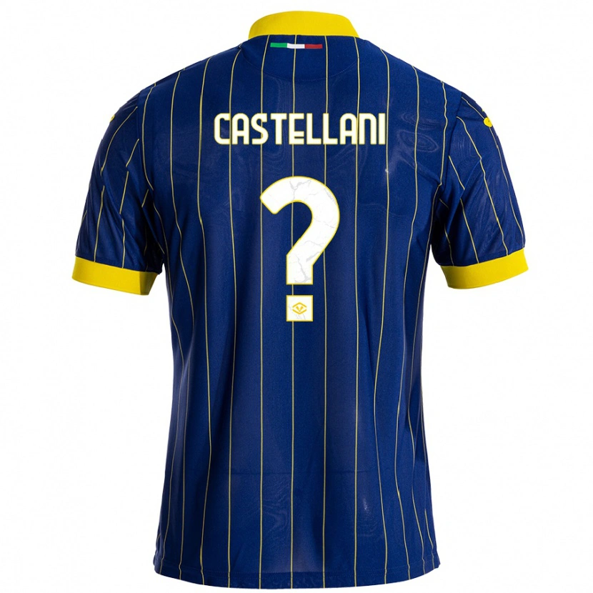 DanxenメンズZeno Castellani#0青 黄ホームシャツ2024/25ジャージーユニフォーム