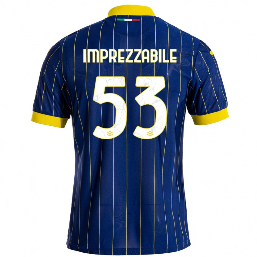 DanxenメンズFrancesca Imprezzabile#53青 黄ホームシャツ2024/25ジャージーユニフォーム