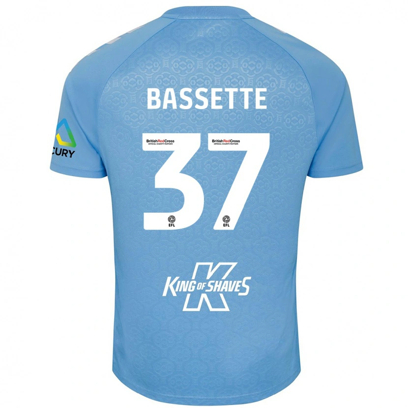 DanxenメンズNorman Bassette#37ブルーホワイトホームシャツ2024/25ジャージーユニフォーム