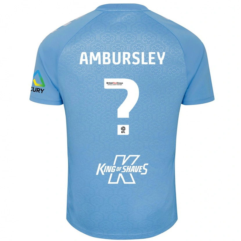DanxenメンズConrad Ambursley#0ブルーホワイトホームシャツ2024/25ジャージーユニフォーム