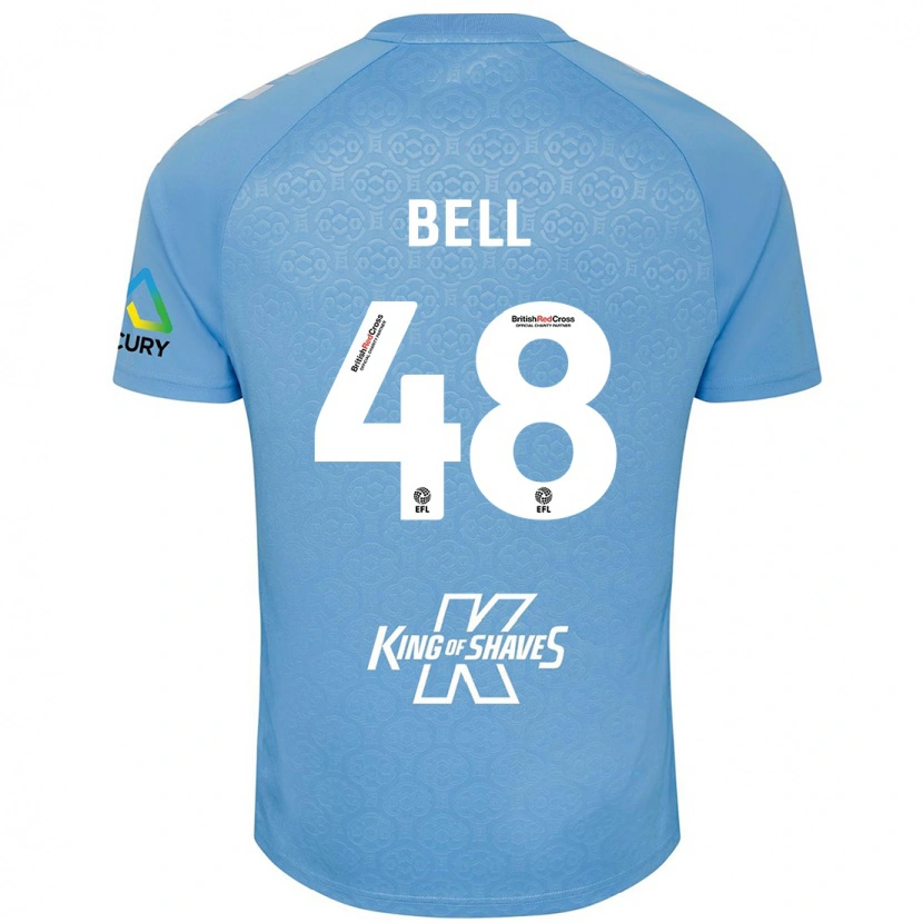 DanxenメンズLuke Bell#48ブルーホワイトホームシャツ2024/25ジャージーユニフォーム