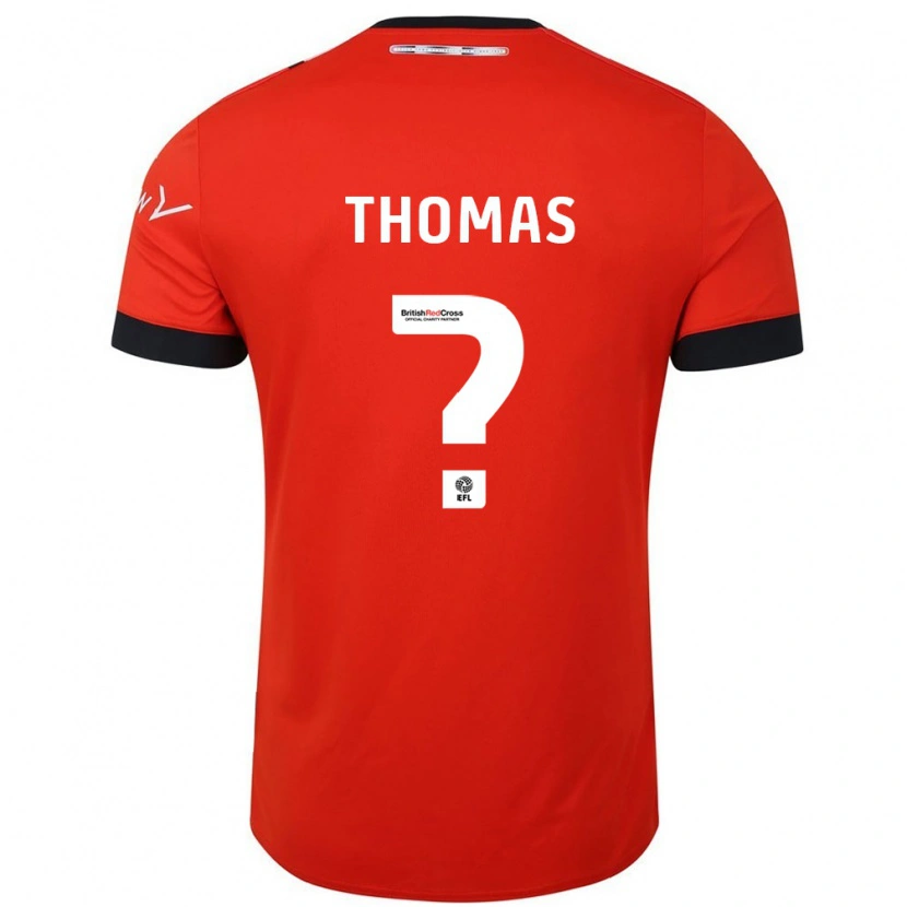 DanxenメンズLucas Thomas#0オレンジ ブラックホームシャツ2024/25ジャージーユニフォーム