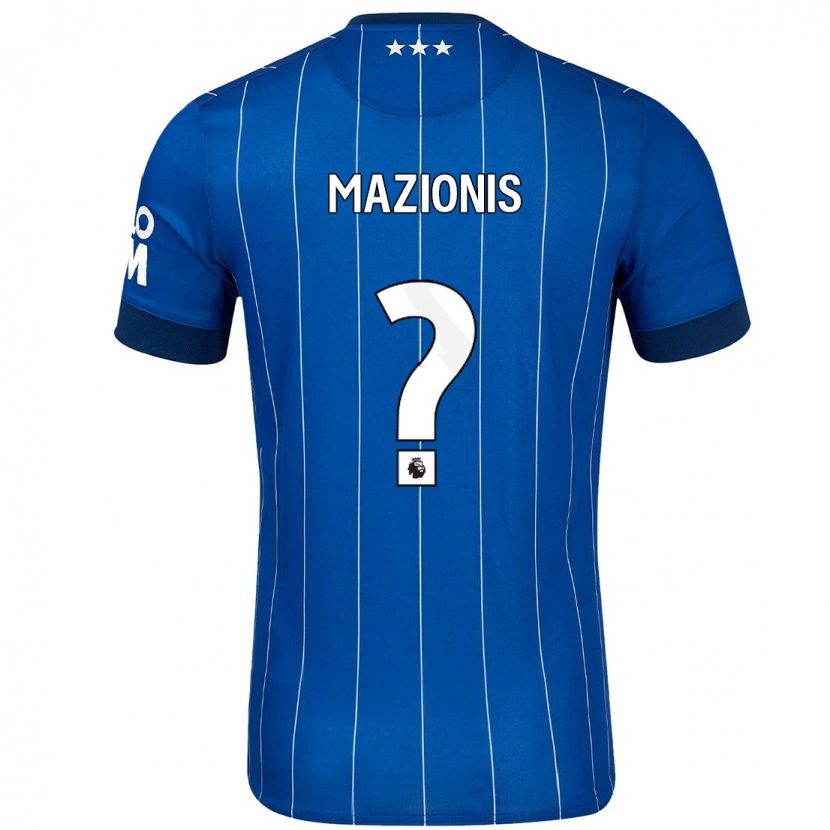 DanxenメンズJokubas Mazionis#0ネイビーブルーホームシャツ2024/25ジャージーユニフォーム