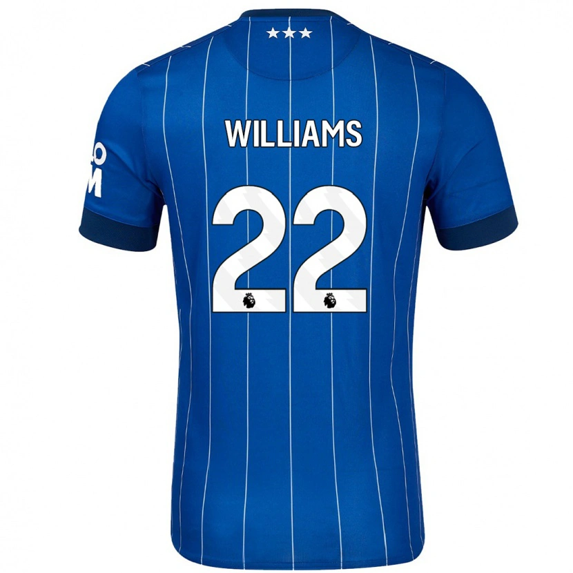 DanxenメンズEvie Williams#22ネイビーブルーホームシャツ2024/25ジャージーユニフォーム