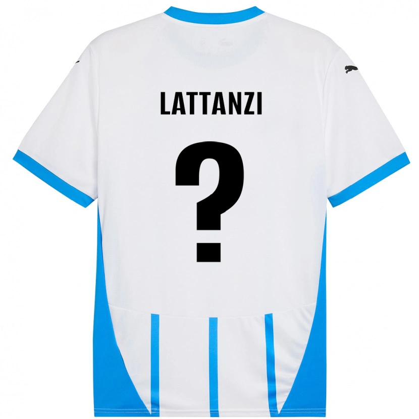 DanxenメンズLuca Lattanzi#0ホワイト ブルーアウェイシャツ2024/25ジャージーユニフォーム