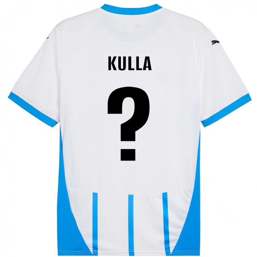 DanxenメンズGabriel Kulla#0ホワイト ブルーアウェイシャツ2024/25ジャージーユニフォーム