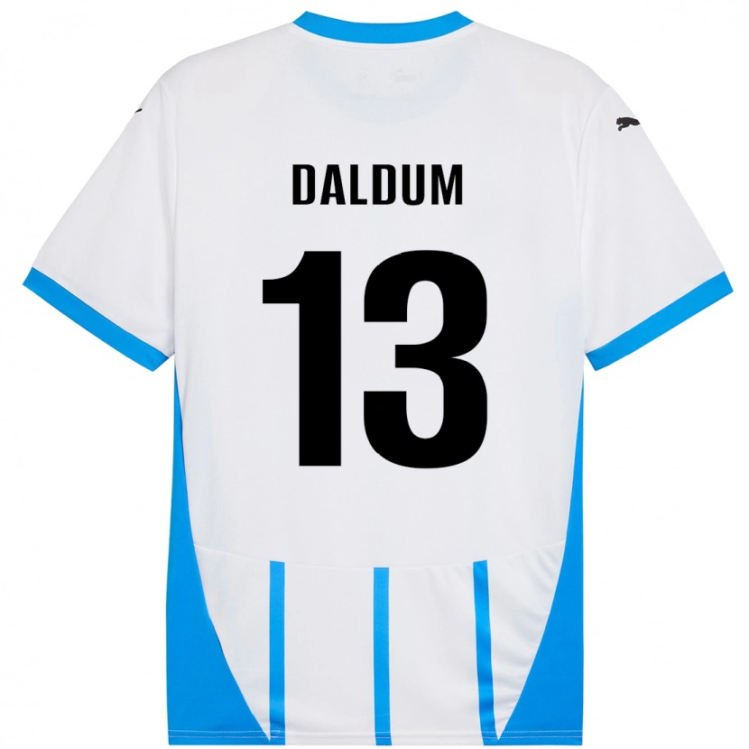 DanxenメンズSonosi Daldum#13ホワイト ブルーアウェイシャツ2024/25ジャージーユニフォーム