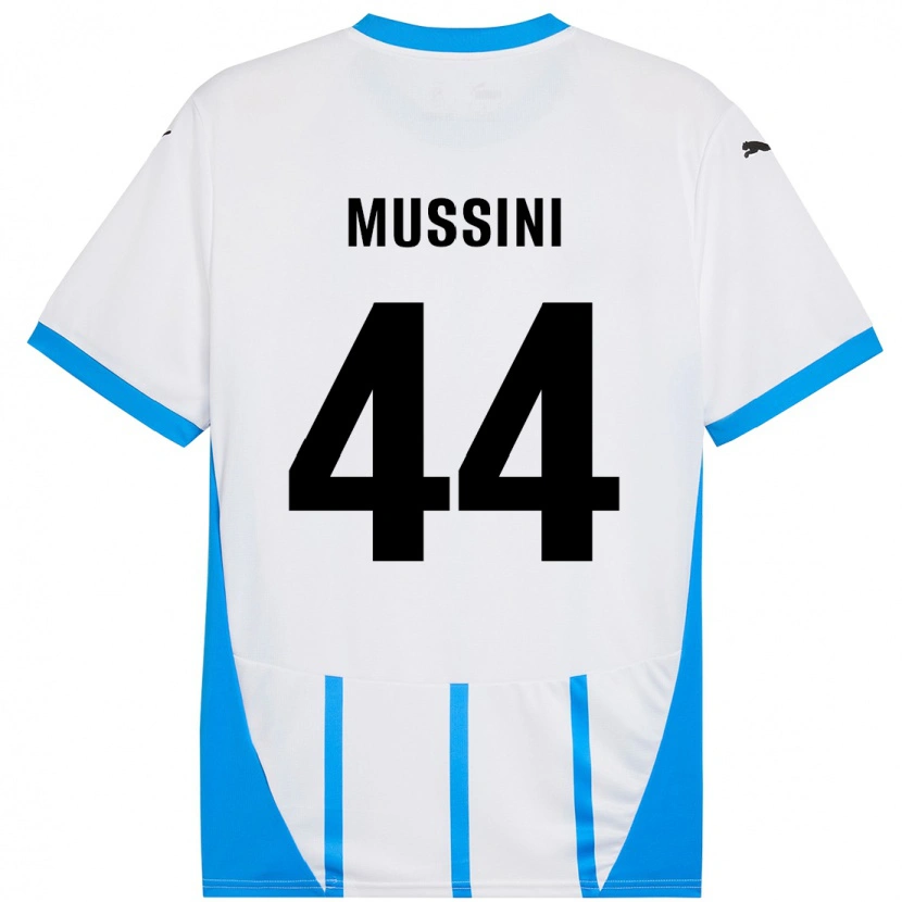 DanxenメンズAndrea Mussini#44ホワイト ブルーアウェイシャツ2024/25ジャージーユニフォーム