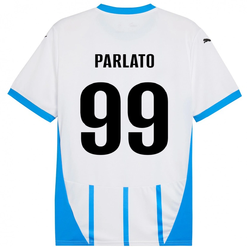 DanxenメンズClaudio Parlato#99ホワイト ブルーアウェイシャツ2024/25ジャージーユニフォーム