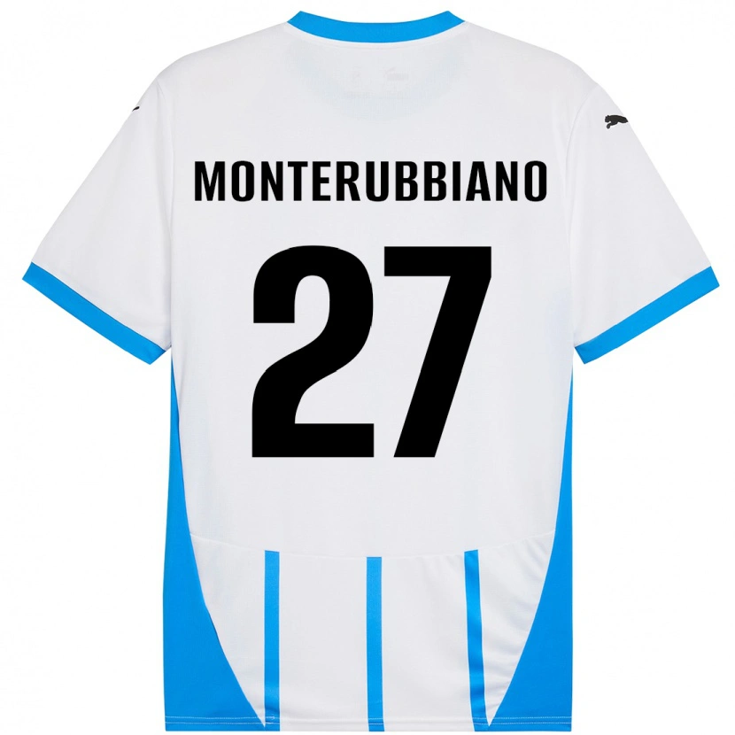DanxenメンズValeria Monterubbiano#27ホワイト ブルーアウェイシャツ2024/25ジャージーユニフォーム