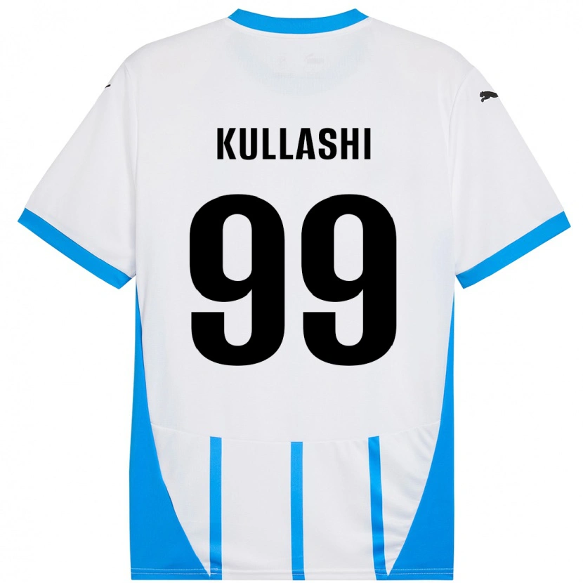 DanxenメンズLoreta Kullashi#99ホワイト ブルーアウェイシャツ2024/25ジャージーユニフォーム