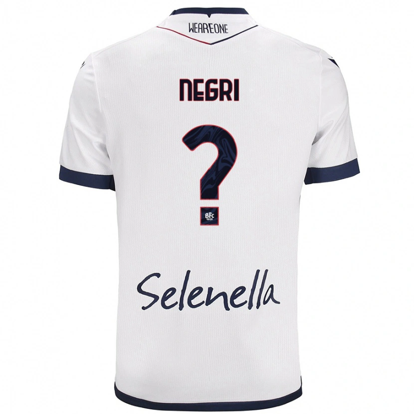 DanxenメンズSimone Negri#0ホワイト ロイヤルブルーアウェイシャツ2024/25ジャージーユニフォーム