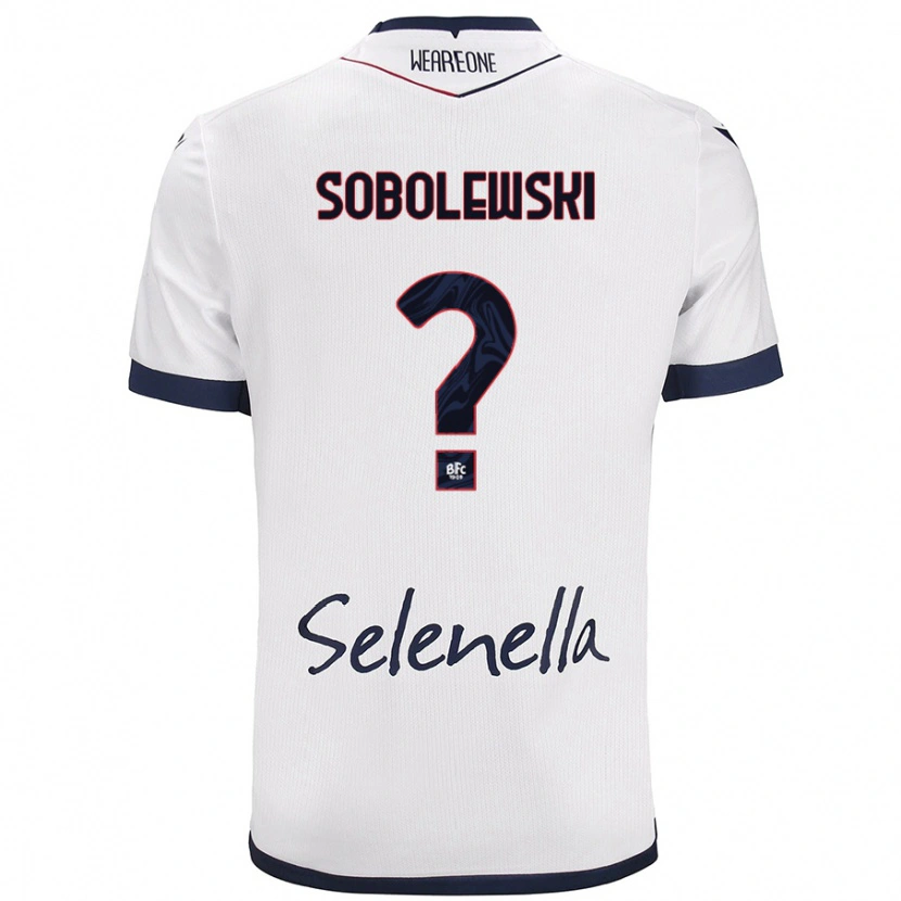 DanxenメンズKonrad Sobolewski#0ホワイト ロイヤルブルーアウェイシャツ2024/25ジャージーユニフォーム