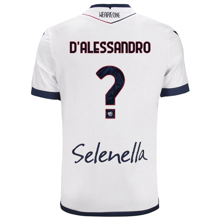 DanxenメンズGiuliano D'alessandro#0ホワイト ロイヤルブルーアウェイシャツ2024/25ジャージーユニフォーム