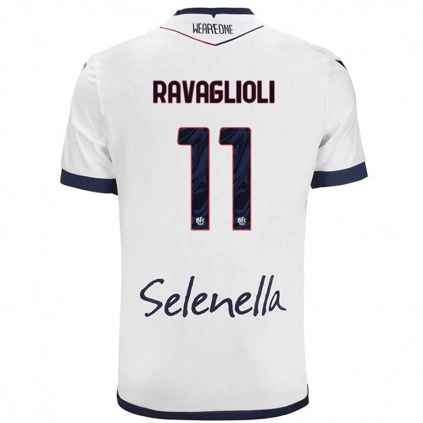 DanxenメンズTommaso Ravaglioli#11ホワイト ロイヤルブルーアウェイシャツ2024/25ジャージーユニフォーム