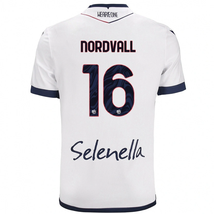 DanxenメンズOssian Nordvall#16ホワイト ロイヤルブルーアウェイシャツ2024/25ジャージーユニフォーム