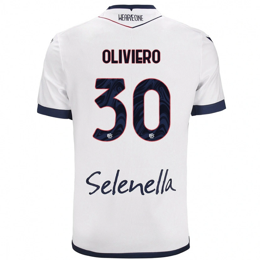 DanxenメンズAndrea Oliviero#30ホワイト ロイヤルブルーアウェイシャツ2024/25ジャージーユニフォーム