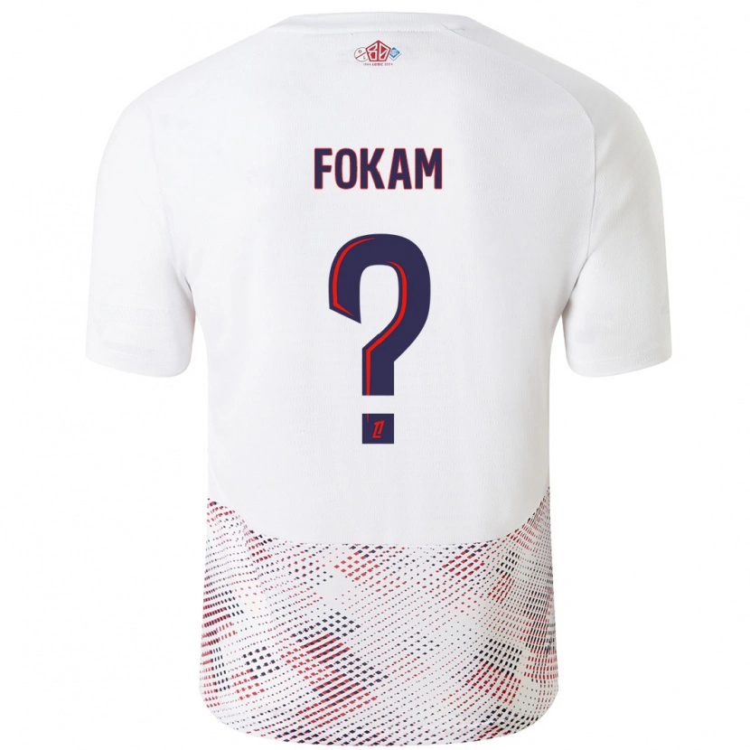 DanxenメンズUlrich Fokam#0ホワイト ロイヤルブルーアウェイシャツ2024/25ジャージーユニフォーム
