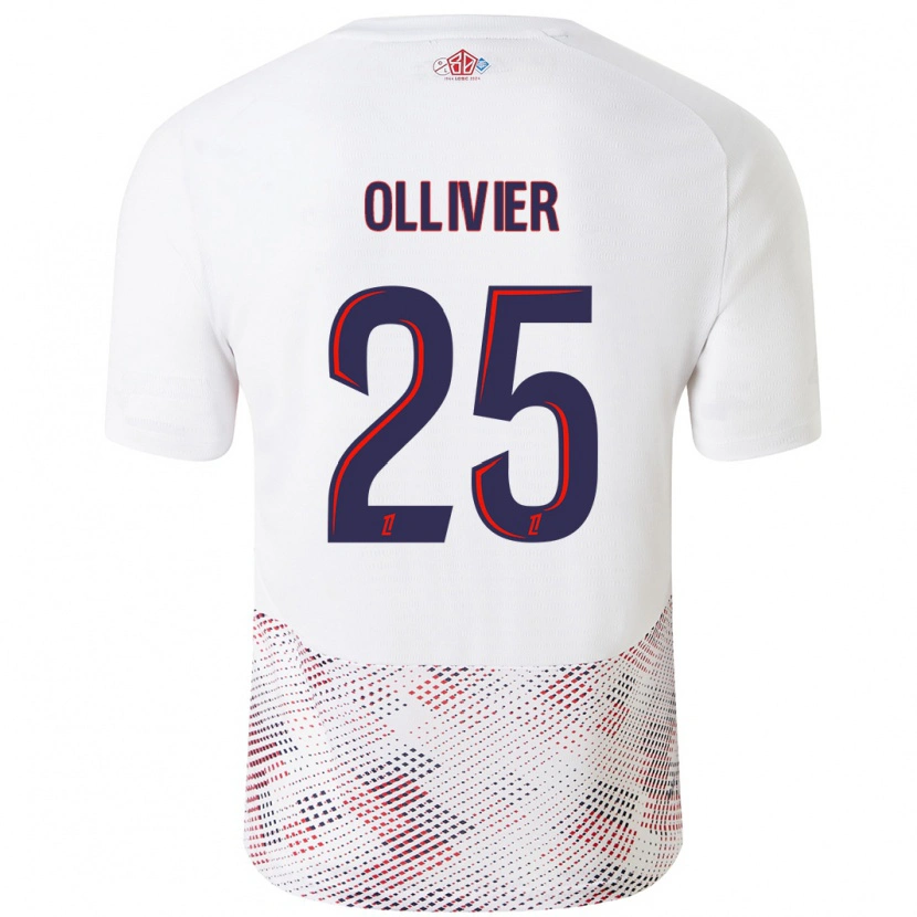 DanxenメンズAgathe Ollivier#25ホワイト ロイヤルブルーアウェイシャツ2024/25ジャージーユニフォーム