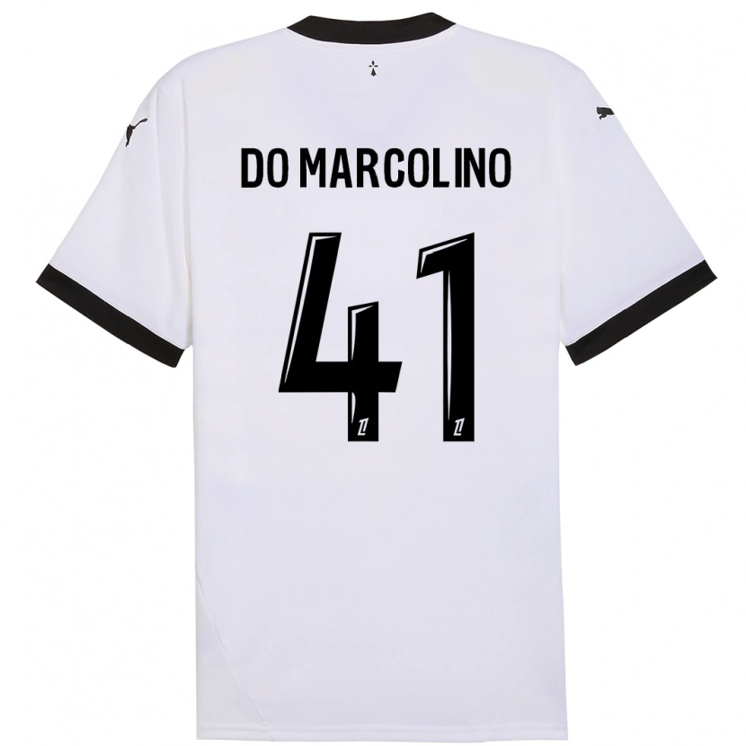 DanxenメンズAlan Do Marcolino#41白 黒アウェイシャツ2024/25ジャージーユニフォーム