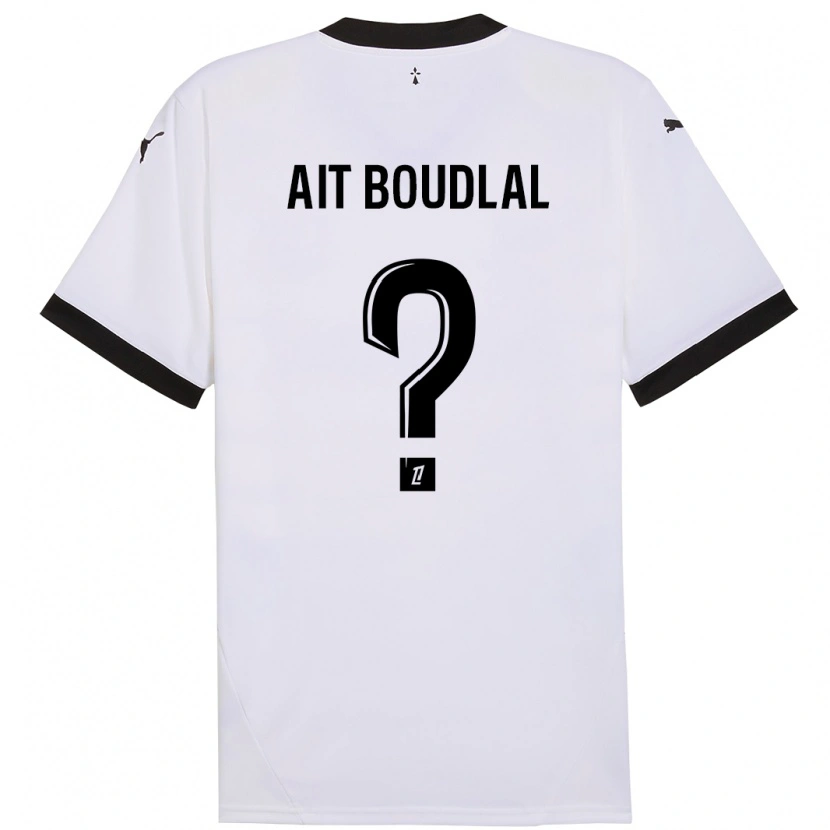 DanxenメンズAbdelhamid Ait Boudlal#0白 黒アウェイシャツ2024/25ジャージーユニフォーム