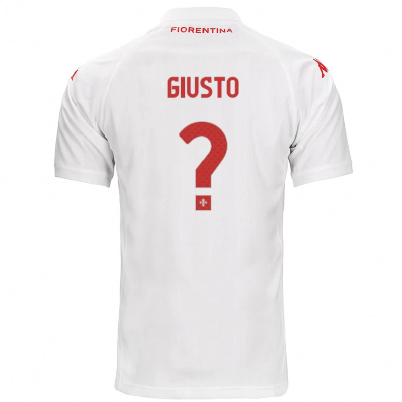 DanxenメンズGabriele Giusto#0白アウェイシャツ2024/25ジャージーユニフォーム