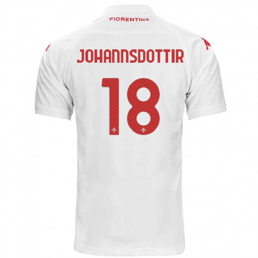DanxenメンズAlexandra Jóhannsdóttir#18白アウェイシャツ2024/25ジャージーユニフォーム