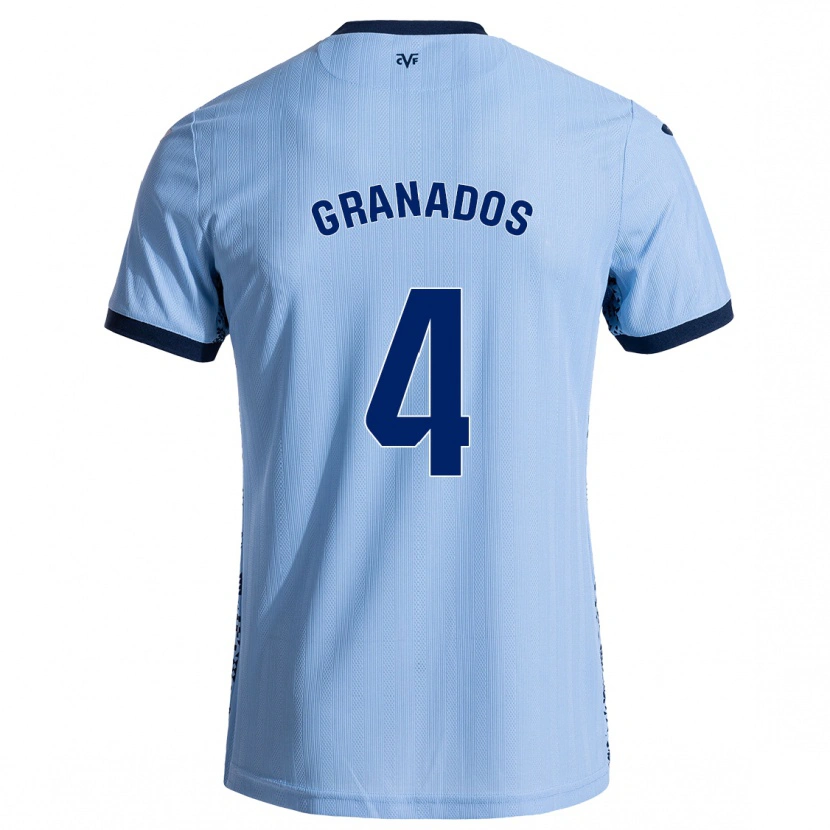 DanxenメンズCarlos Granados#4スカイブルーアウェイシャツ2024/25ジャージーユニフォーム
