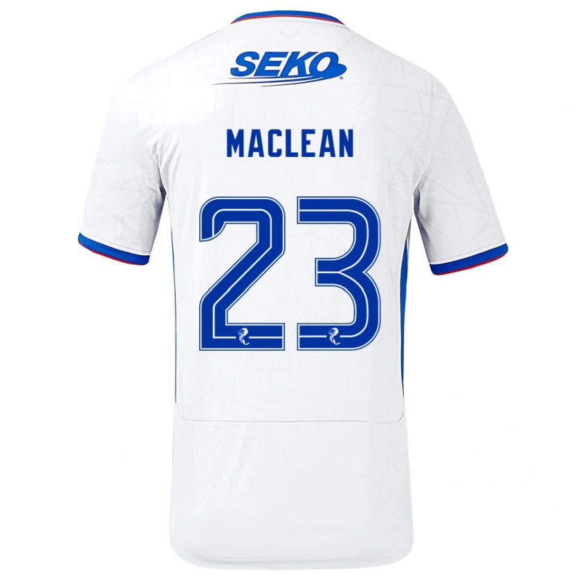 Danxenメンズカースティ・マクリーン#23ホワイト ブルーアウェイシャツ2024/25ジャージーユニフォーム