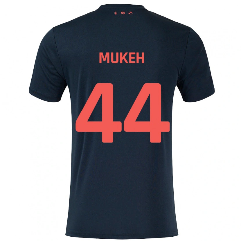 DanxenメンズJoshua Mukeh#44黒 赤アウェイシャツ2024/25ジャージーユニフォーム