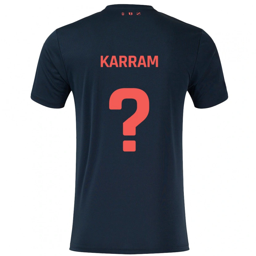 DanxenメンズFaris Karram#0黒 赤アウェイシャツ2024/25ジャージーユニフォーム