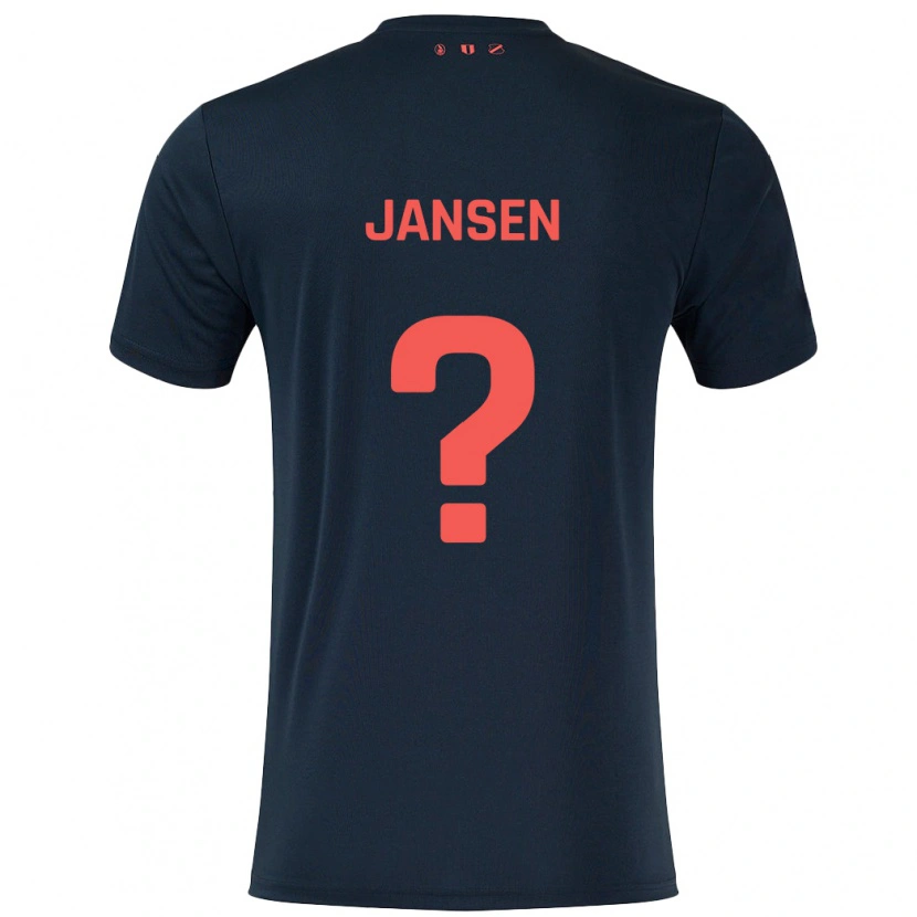 DanxenメンズScott Jansen#0黒 赤アウェイシャツ2024/25ジャージーユニフォーム