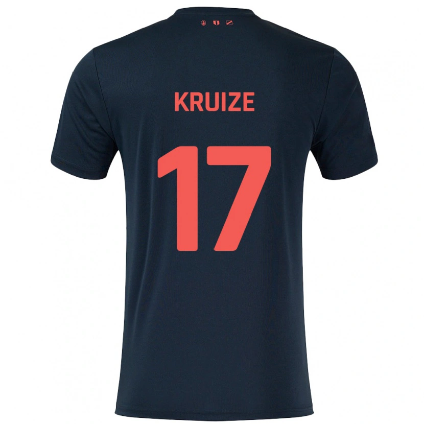 DanxenメンズElisha Kruize#17黒 赤アウェイシャツ2024/25ジャージーユニフォーム